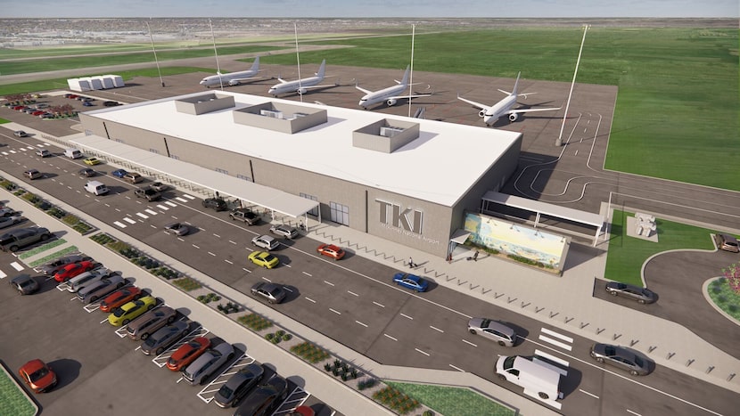 Renderings of the McKinney National Airport commercial passenger service terminal provided...