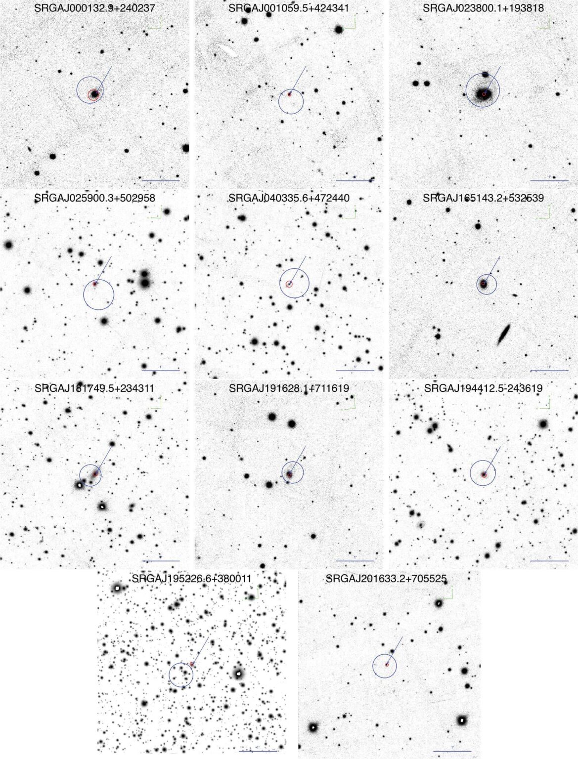 Astronomers detect eleven new active galactic nuclei