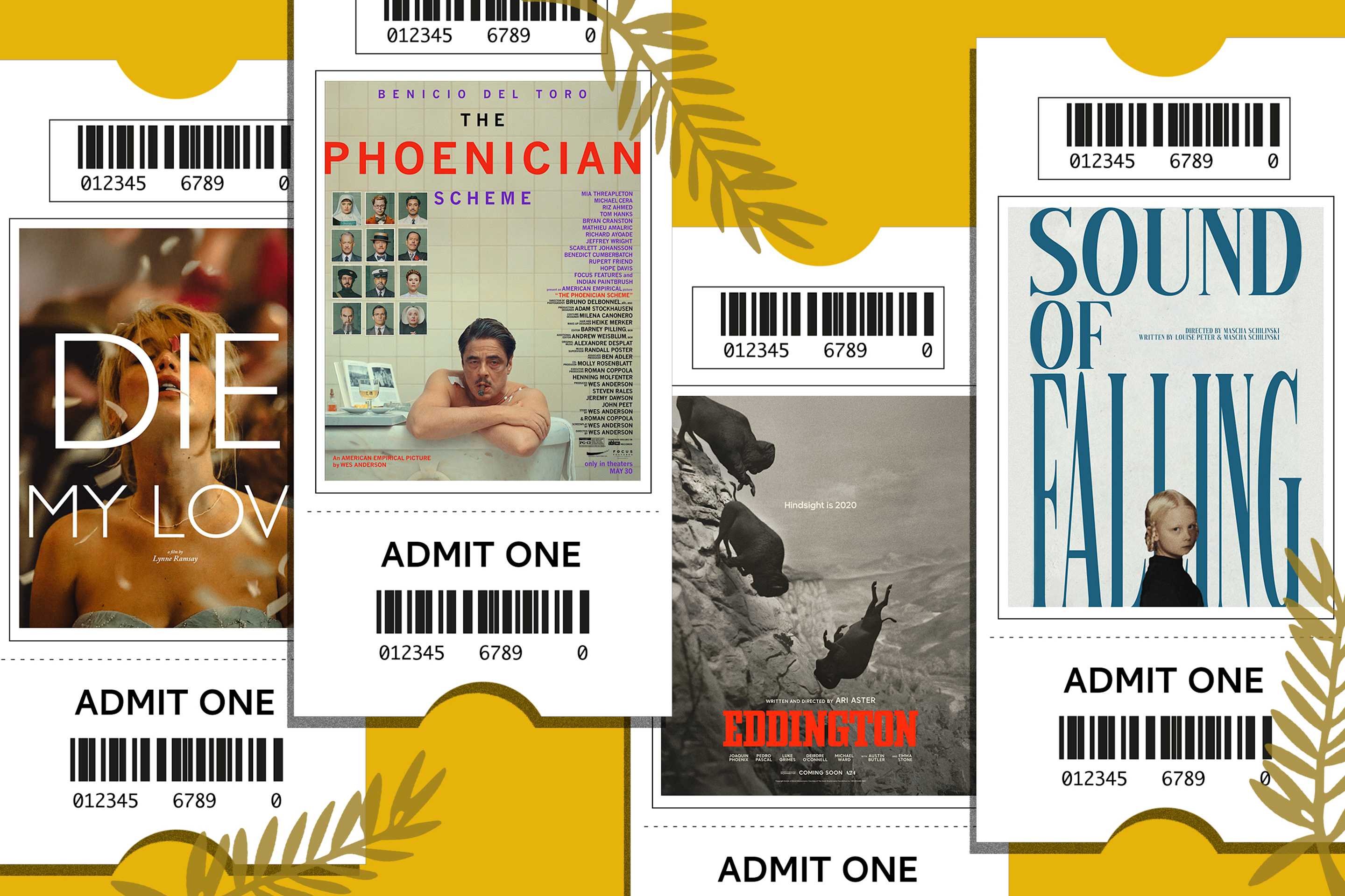 Tickets for movies that screened at the Cannes Film Festival. 