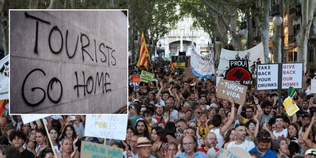 Travel warning issued as anti-tourism protests plague Spanish cities Travel warning issued as anti-tourism protests plague Spanish cities