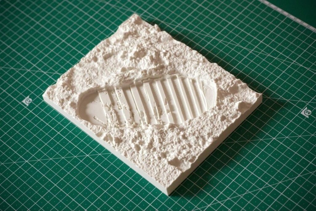 I 3D printed Buzz Aldrin's Lunar footprint for my shop