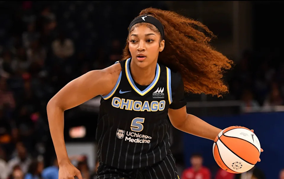 Chicago Sky forward Angel Reese (5).Patrick Gorski-Imagn Images