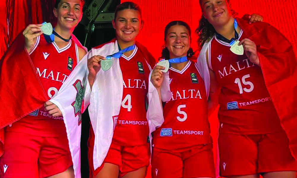 Historical medal for Malta’s basketball 3×3 women’s team Historical medal for Malta’s basketball 3×3 women’s team