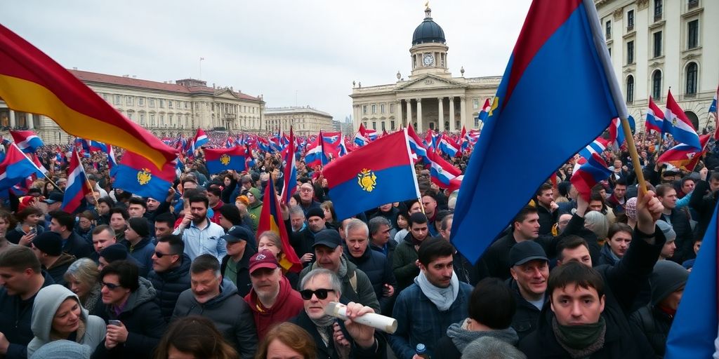 Massive Anti-West Protest in Belgrade Calls for Kosovo Annexation