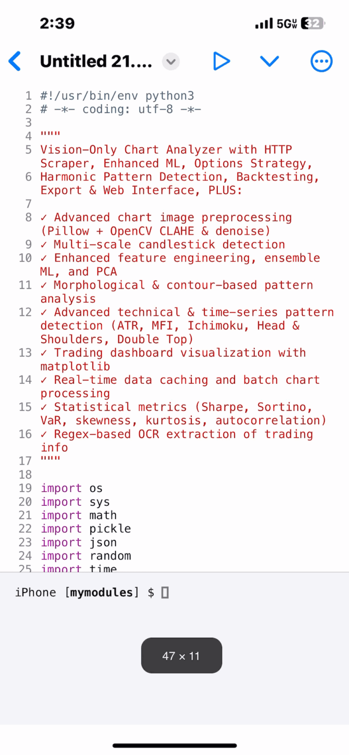 I Built a CNN from Scratch on an iPhone That Detects 50+ Trading Patterns - No Cloud, No Frameworks