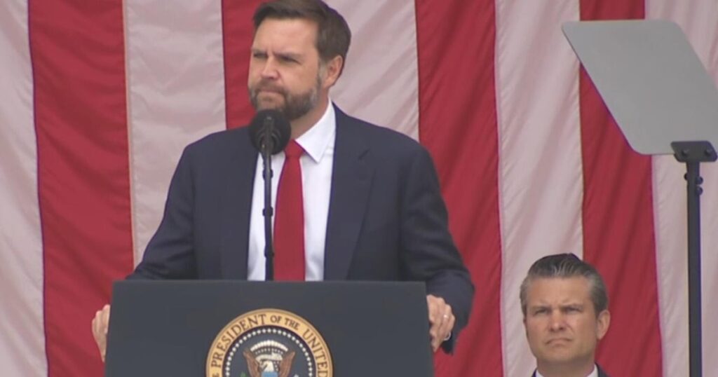 Vance says U.S. "must be cautious in sending our people to war" in Memorial Day remarks