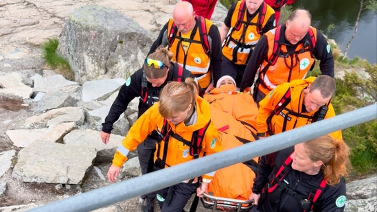Indian YouTuber Akash Banerjee shared his shocking hiking rescue story, praising Norwegian volunteers who helped his wife for free after an injury. (Instagram/akashbanerjee.in)