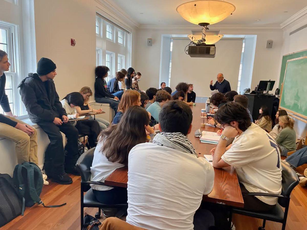 Arnold Cassola teaching at Columbia University, N.Y., April 2025.