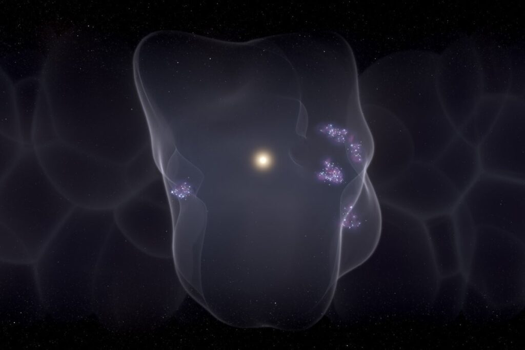 Giant, Glowing Gas Cloud Discovered Just 300 Light-Years Away | An enormous glowing cloud that contains approximately 3,400 solar masses worth of gas has been discovered near the solar system