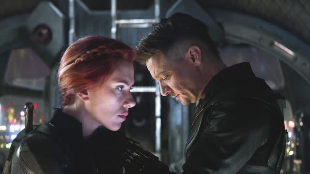 Marvel Studios 2019 Scarlett Johansson and Jeremy Renner in 'Avengers: Endgame'