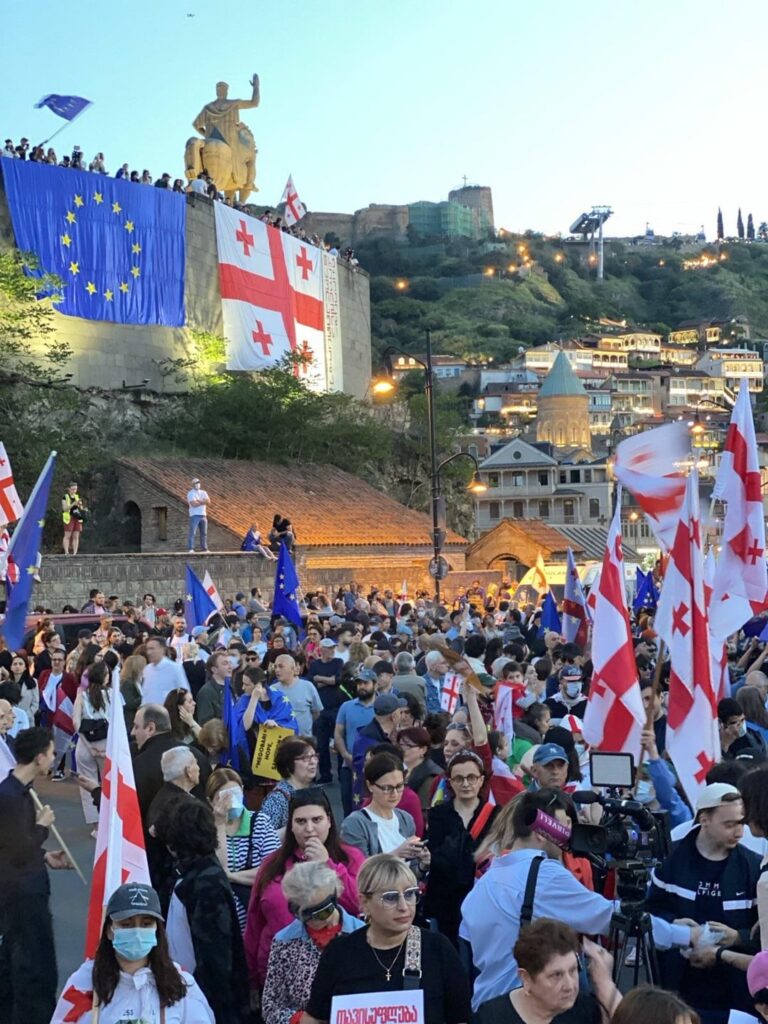 Day 163 of the Pro-EU Protest in Tbilisi