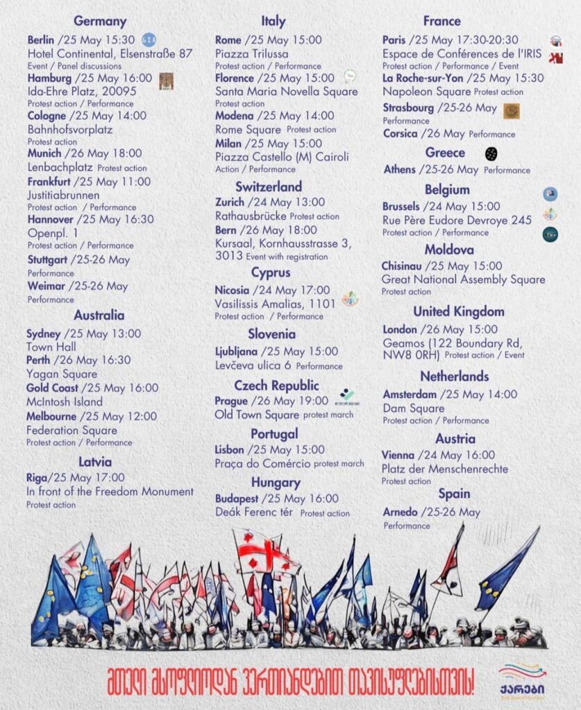 You have a chance to support Georgia, from all around Europe and Australia
