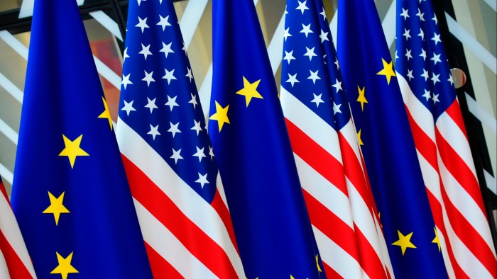 Europe won’t displace US economic power any time soon EU and US flags