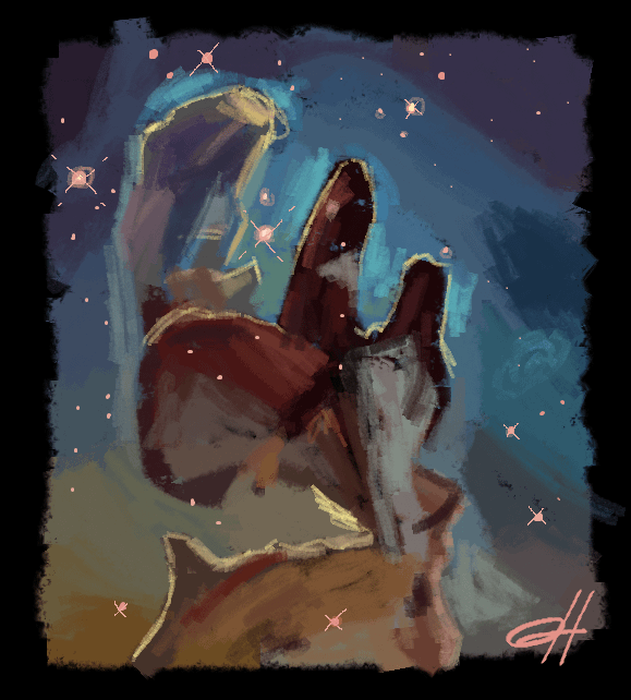 I drew the Pillars of Creation in MS Paint!