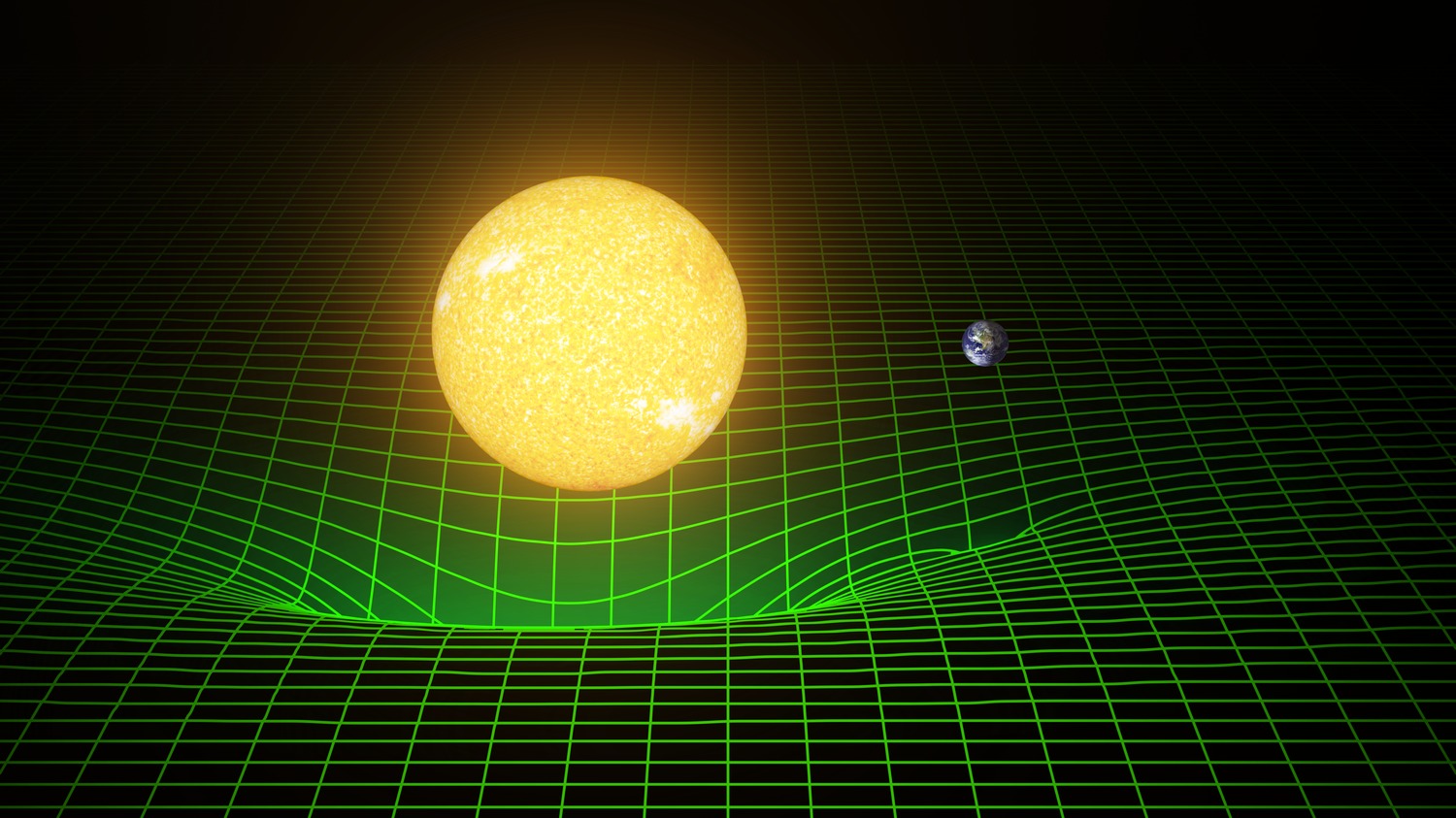 general relativity curved space