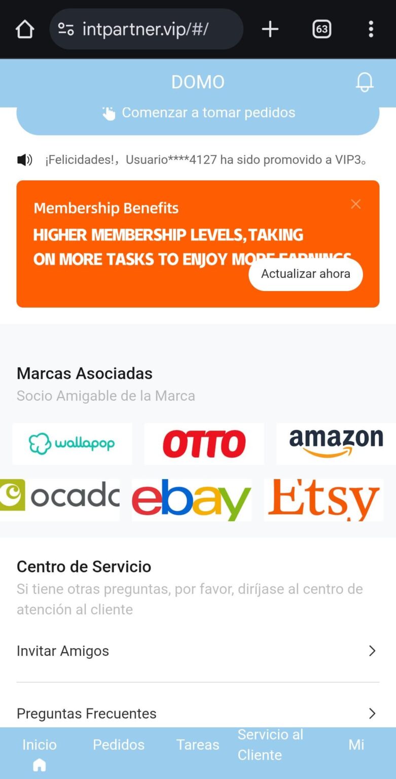 APP Domo of "Task Rewards" Use brands like Amazon as if they were partners to deceive the public.