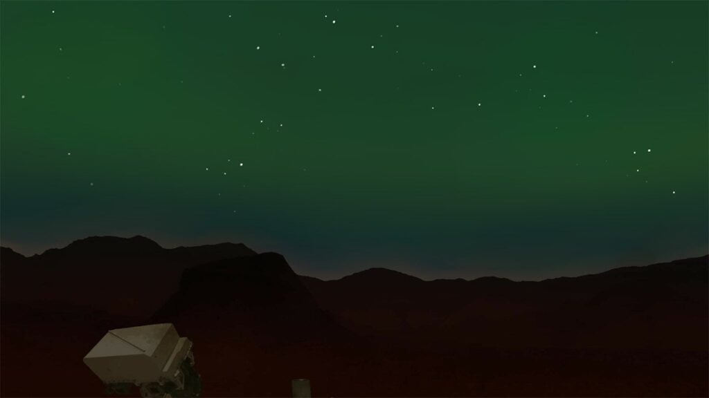 Perseverance takes the first picture of a visible Martian aurora