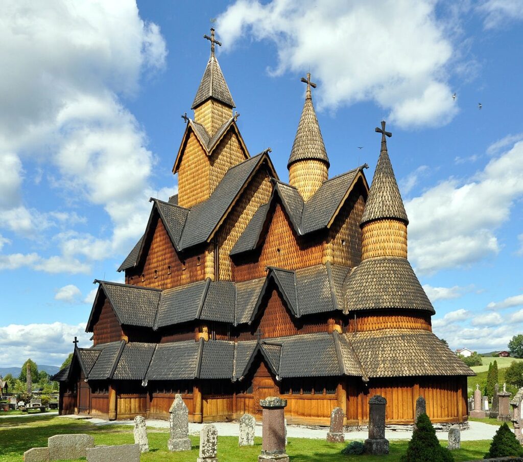 TIL that Norway’s stave churches, like the 12th-century one in Borgund, were built using cured pinewood, wooden pegs, and interlocking post-and-beam joinery - without nails - and resting on stone foundations to prevent rot.