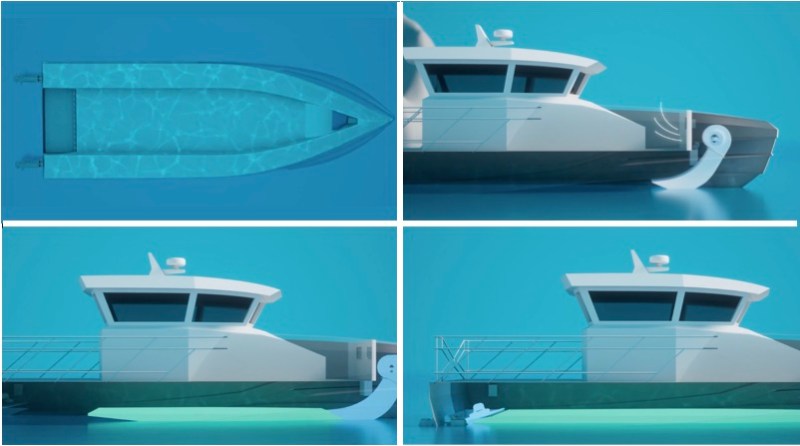 4 images showing how airhull technology works
