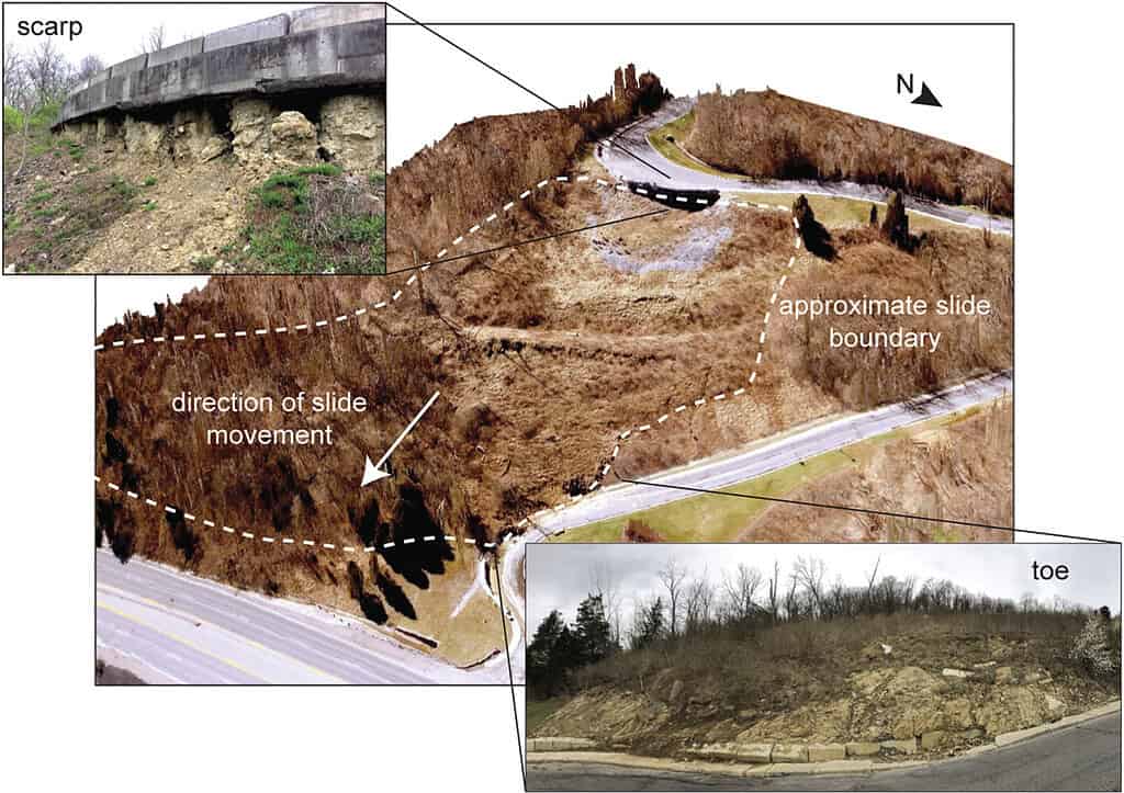 Drone images of a Kentucky landslide
