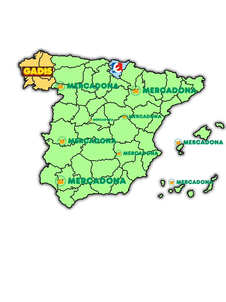Most popular supermarket chains in Spain