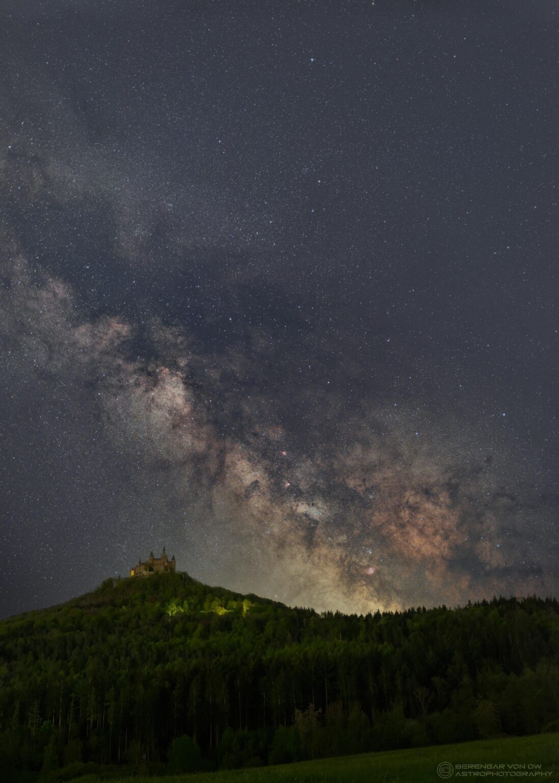 Hohenzollern Castle and the Milky Way Core