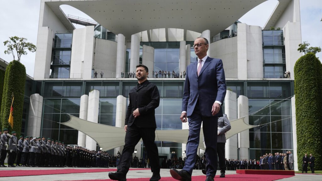 Zelenskyy visits Berlin as he seeks more support for Ukraine's defense as Russia steps up attacks