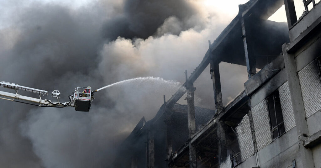 Russia Pummels Kharkiv With Drones and Bombs, Ukraine Says