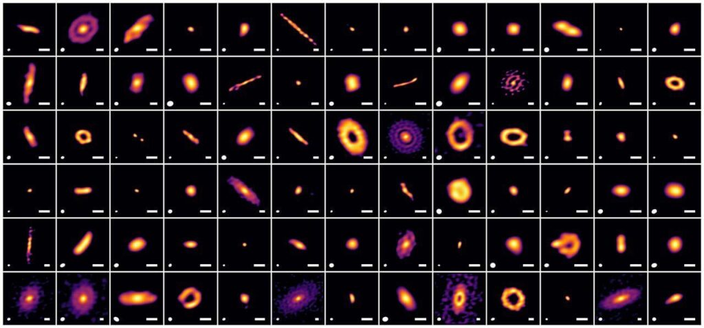 Super-resolution imaging reveals the first step of planet formation after star birth