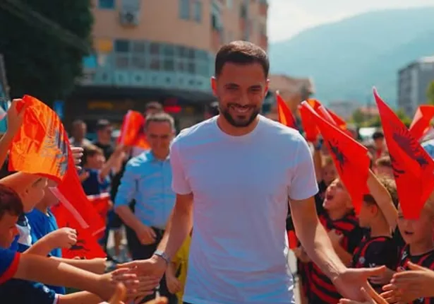 Nedim Bajrami takes the acclaim from fans in his hometown