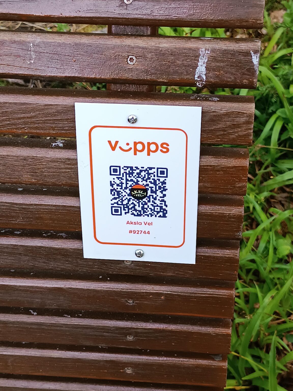 QR codes on benches