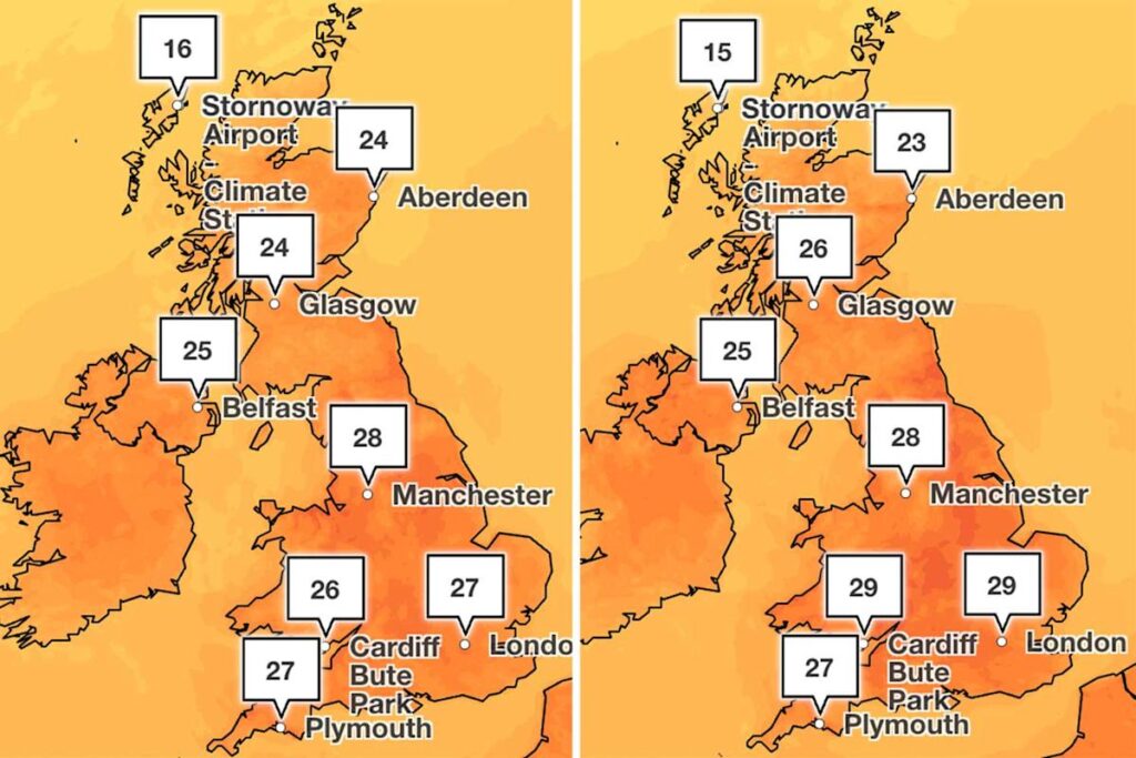 UK weather – live: Met Office warns parts of UK could hit 34C UK weather - live: Met Office warns parts of UK could hit 34C