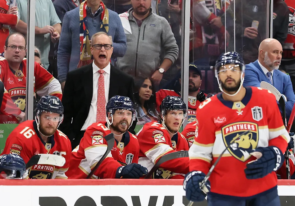 Maurice on the bench during Game 3. (Bruce Bennett/Getty Images)