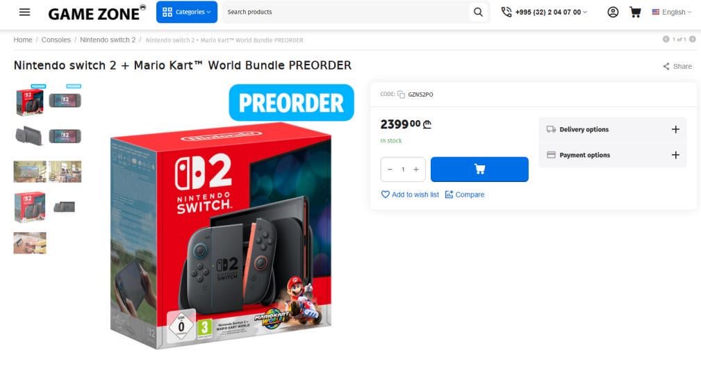 The Nintendo Switch 2 is priced at $879 in Georgia, almost double the original price.
