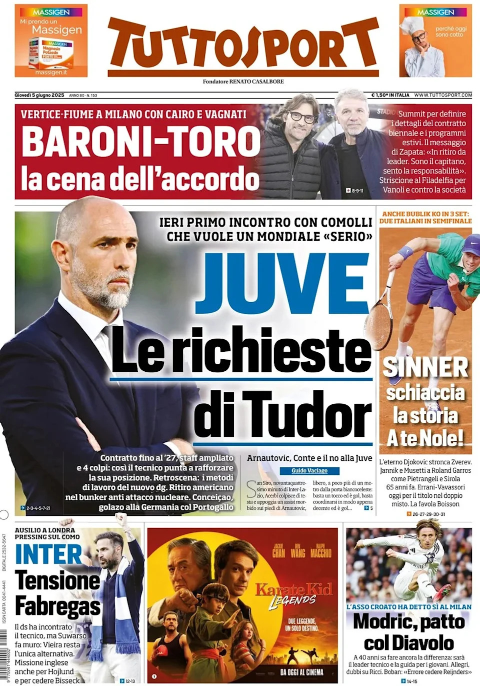 <p>Baroni-Toro: a dinner for the agreement</p>