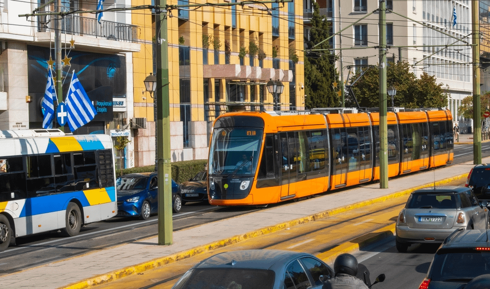 The tram traffic in downtown Athens is extended indefinitely