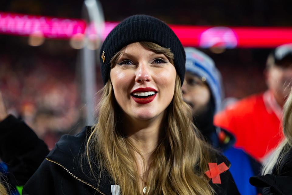 Taylor Swift at Arrowhead Stadium.Mark J&period; Rebilas-Imagn Images