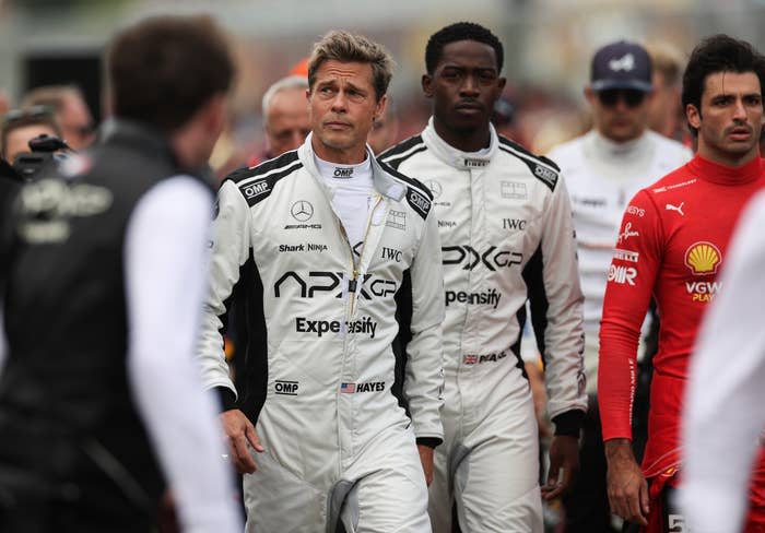 Damson Idris and Brad Pitt
