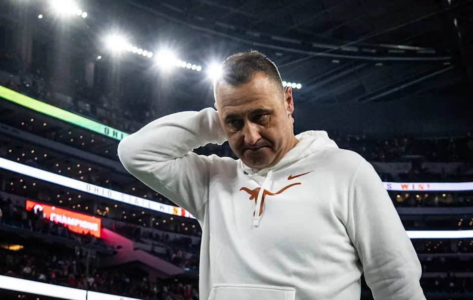 Texas Longhorns coach Steve Sarkisian. Sara Diggins &sol; USA TODAY NETWORK via Imagn Images