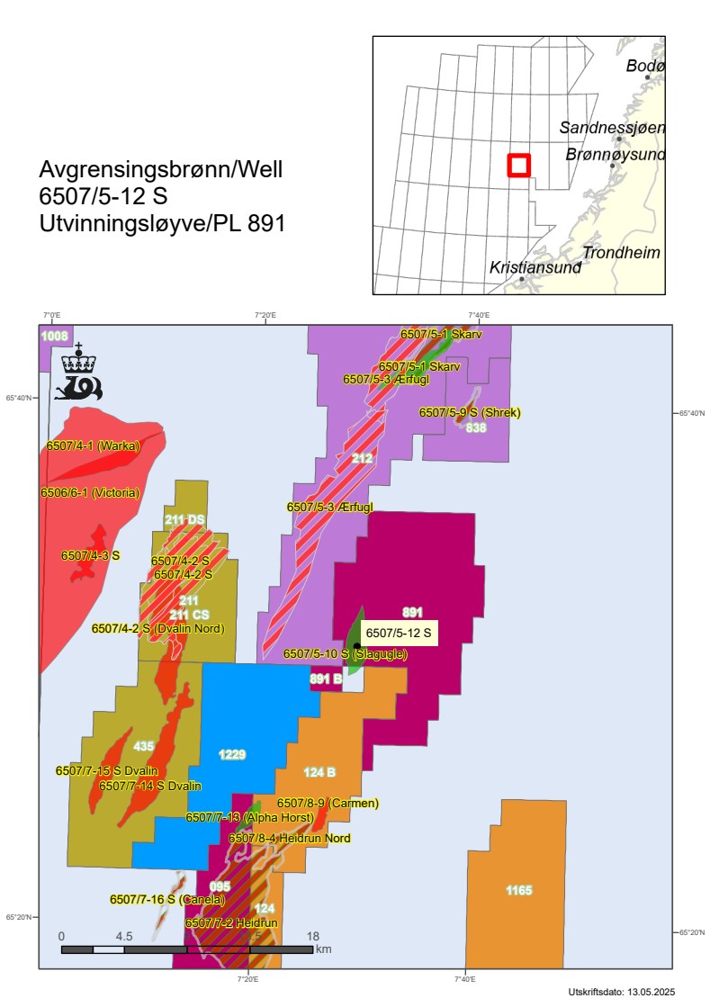 Map showing where the well is located.
