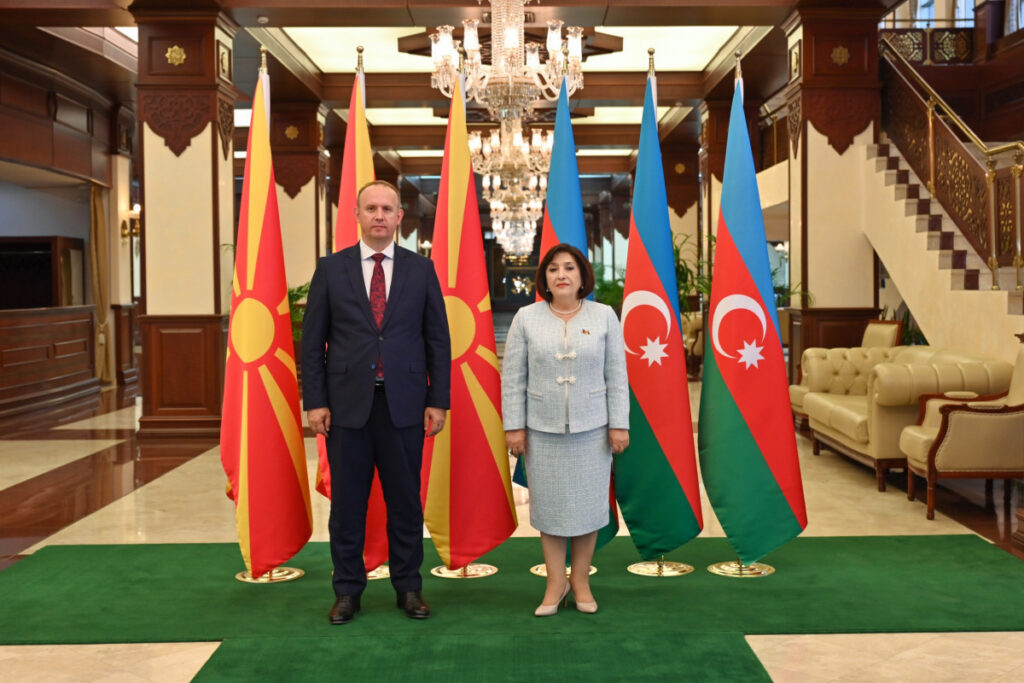 Azerbaijani Parliament Speaker met with North Macedonian counterpart