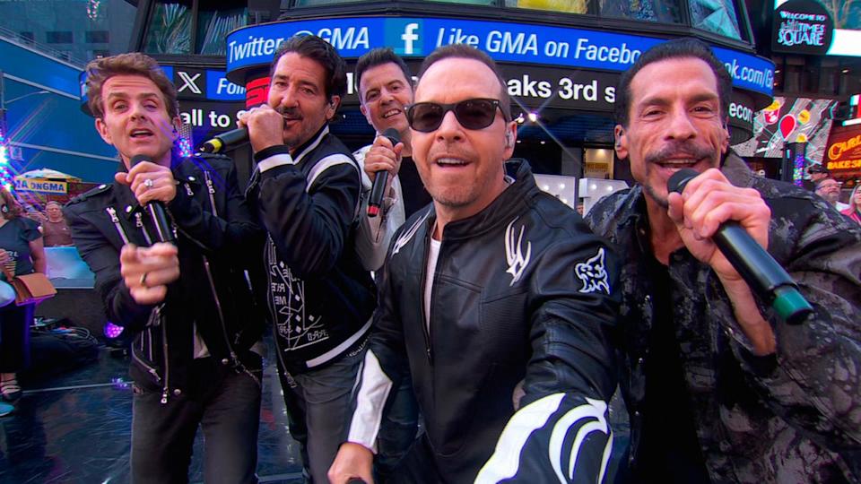PHOTO: Members of New Kids on the Block perform on 'Good Morning America' on June 12, 2025. (ABC News)