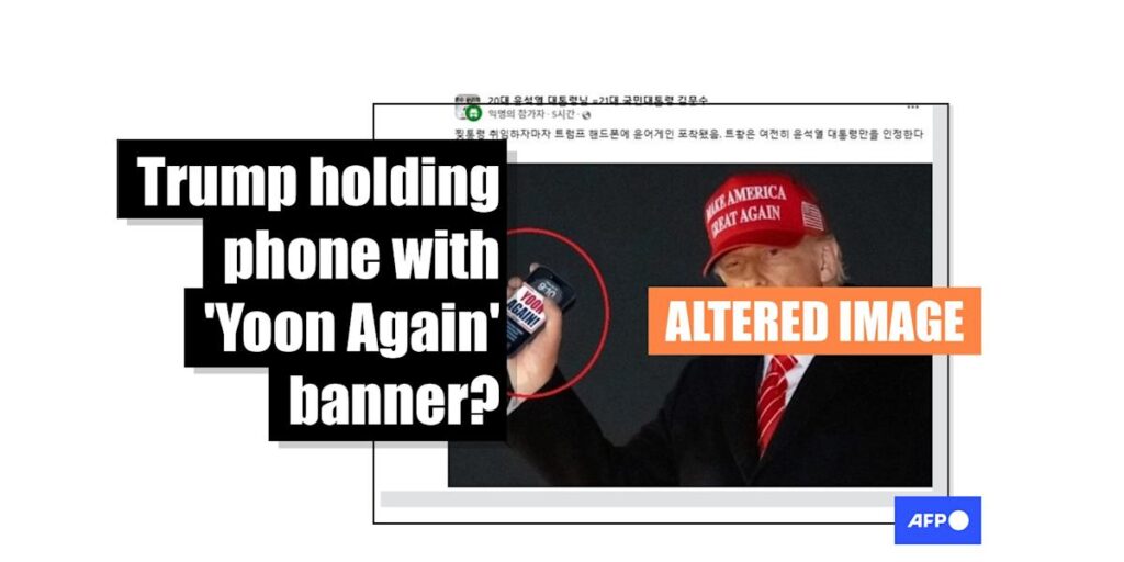 Digitally altered photo misleads on Trump’s response to South Korea presidential election Digitally altered photo misleads on Trump’s response to South Korea presidential election