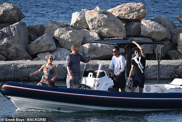 While joined by a group of friends, they proceeded to jump on a boat as they went out in the waters for a plunge