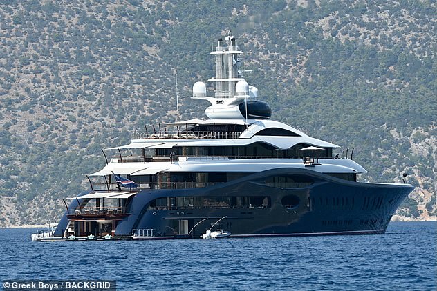 The expensive super yacht - called Launchpad - it's a 387-foot vessel built by Feadship, and it includes a support vessel called Wingman