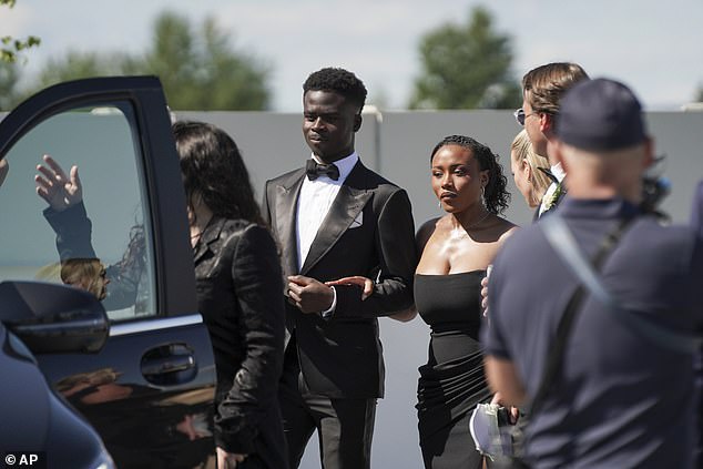 A number of Arsenal stars were in attendance for the big day, including Bukayo Saka and girlfriend Tolami Benson