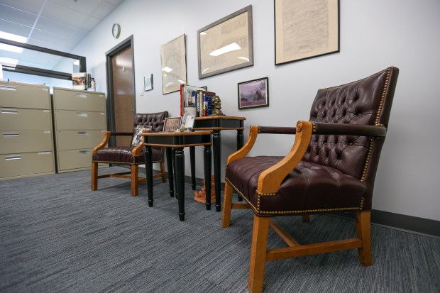 The furniture inside the Luzerne County Office of Solid Waste...