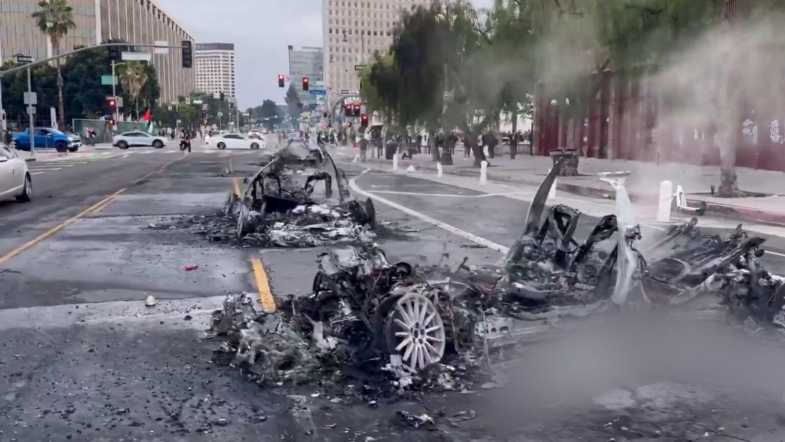 Google's Waymo robotaxis have been destroyed during recent protests in LA. - Does this signal a future turn against robotics, and if so - why?