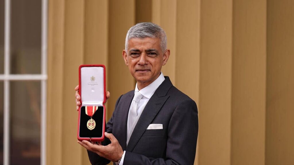 Sir Sadiq knighted by King Charles at Buckingham Palace