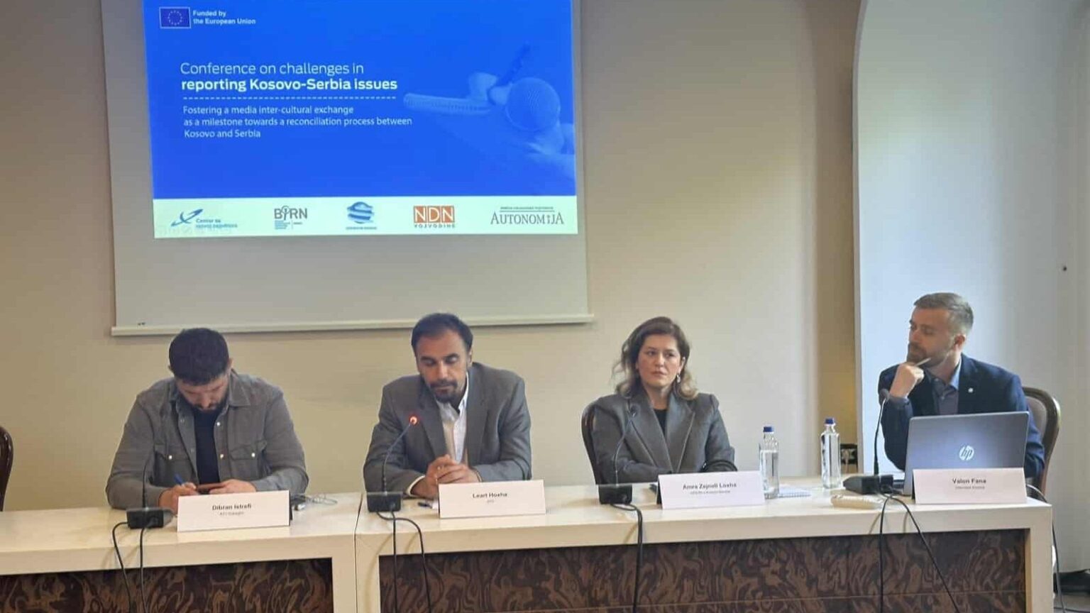 Presentation of the report on journalistic perspectives in Kosovo and Serbia in Pristina on June 2, 2025. Photo: BIRN.